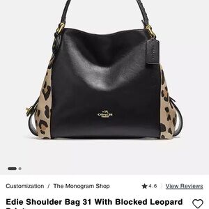 Coach Black and Tan Shoulder Bag with Gold Hardware